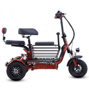 12 inch lithium battery electric city bike electric bike with pet basket bicycle adult three-wheeled scooter