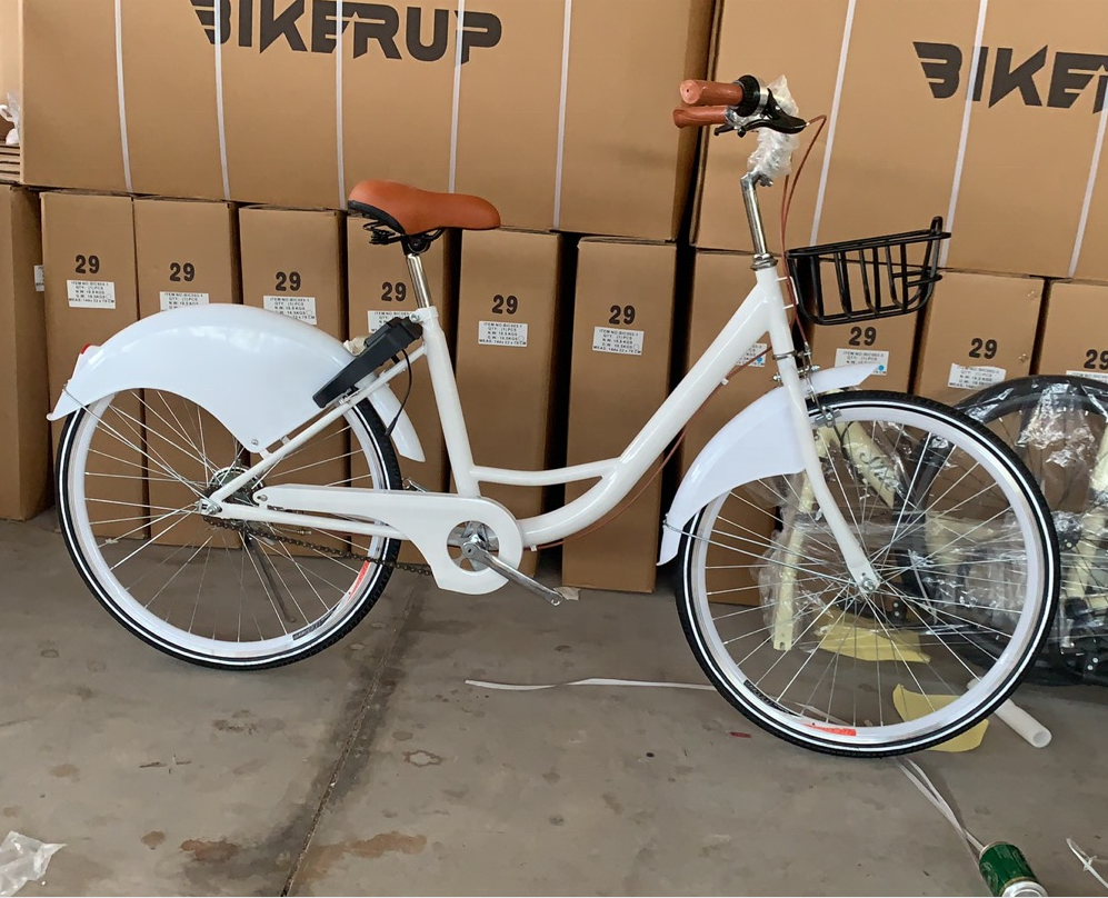 26 Inch Orange Aluminum Alloy Cycle Smart Lock Renting Bicycles,Bike Single Speed Rental Bikes Public Sharing Bicycle