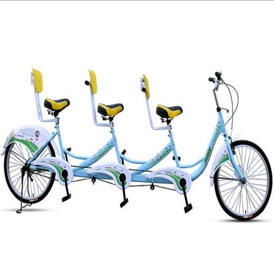 best quality tandem bicycle for 3 seaters/high quality 3person tandem surrey bike