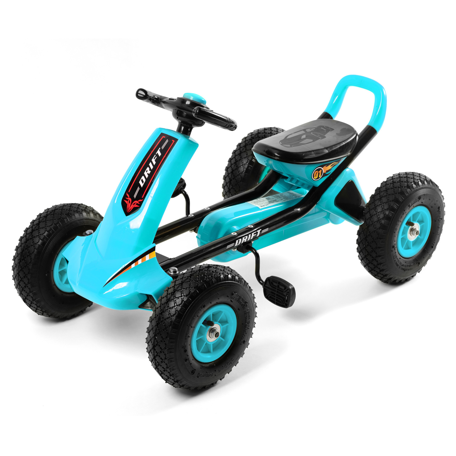 Factory delivery whole sale go karts  cheap price children toy ride on car rubber tire pedal go karts for kids gift