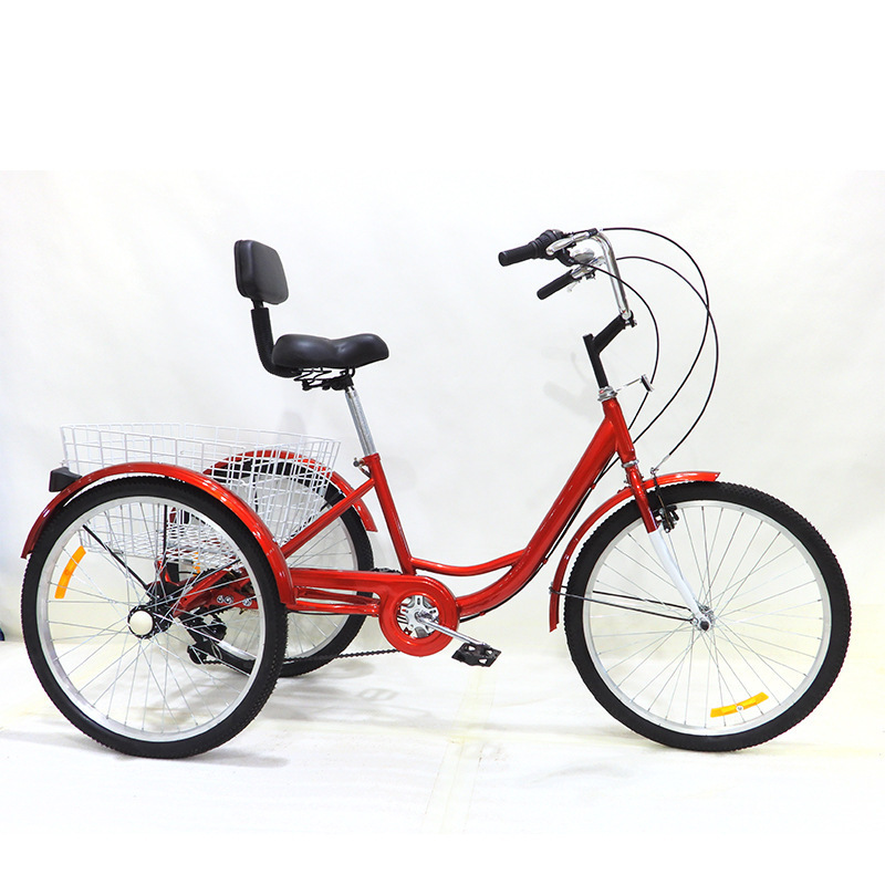 2024 new popular 24 inch Wholesale cheap adult tricycle for sale/3 wheel bicycle triciclo para adultos