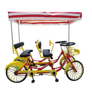 high quality whosale 4 Seater Quadricycle 4 People Surrey Bike