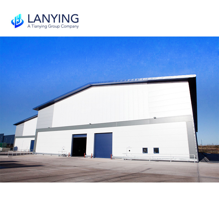 Light gauge Commercial large span steel frame construction steel building prefab metal warehouse