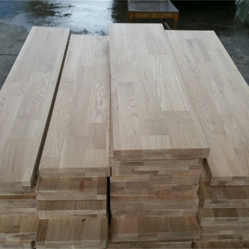 Factory Mass Customization White Oak Finger Jointed Board Solid Wooden 3 Steps Pet Stair White Oak Wood Stair Treads