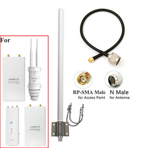 12Dbi 2.4G 5.8G Dual Band Omni Ap Wifi Antenna 2.4Ghz 5.8Ghz Outdoor Base Station Omni Fiberglass Wifi Outdoor Antenna