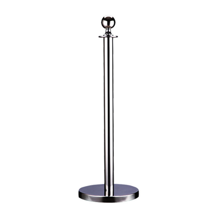 304 Stainless Steel Ball Top Queue Velvet Braided Rope Barrier Stand