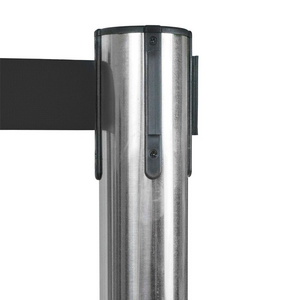 HIGH GRADE STAINLESS STEEL RETRACTABLE BELT STANCHION POST BARRIER BOLLARD