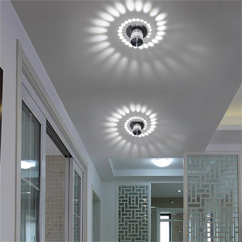 Modern LED Ceiling Light 3W RGB Wall Sconce For Art Gallery Decoration Living Room Front Balcony Porch Corridors Lamp Fixture