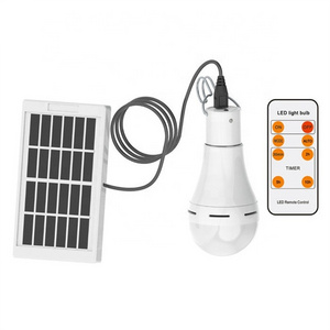 Remote Control Timing LED Solar Light Bulb Outdoor Waterproof Hanging Solar Garden Camping Rechargeable Emergency Lights