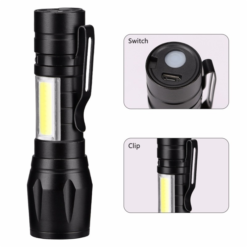 Outdoor Rechargeable Flashlight For Camping Hiking Walking