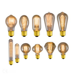 Edison Bulb E27 AC220V 40W Retro Lamp ST64 T10 T45 T185 A19 G80 G95 G125 Ampoule Vintage Edison Lamp Filament Home Decoration