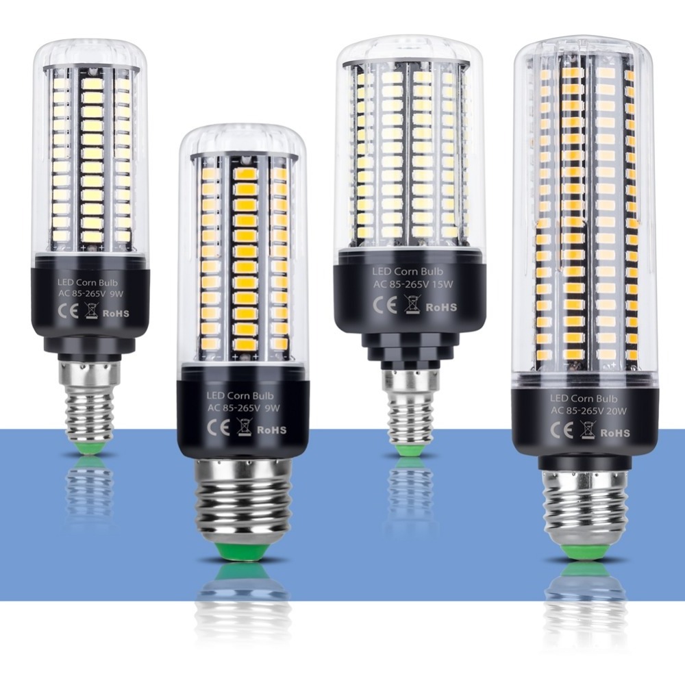 E27 E14 LED Lamp 5730 SMD Corn Lamp Bulbs 220V 3.5W 5W 7W 9W 12W 15W 20W Ultra Bright Home Chandelier Table Lamp