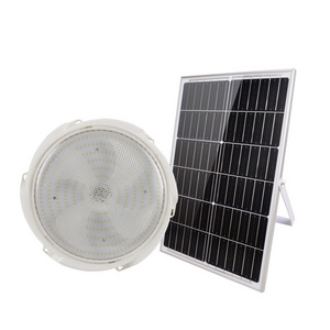 LED Solar Ceiling Light Outdoor Indoor Solar Lamp Dimmable Panel Lamp Home Decor Light Fixture For Corridor Garden Living Room