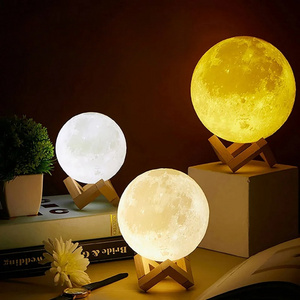 Good Quality Wholesale Night Light Moon Shaped Rechargeable Led Lights Bedroom Bookcase Creative Night Lights