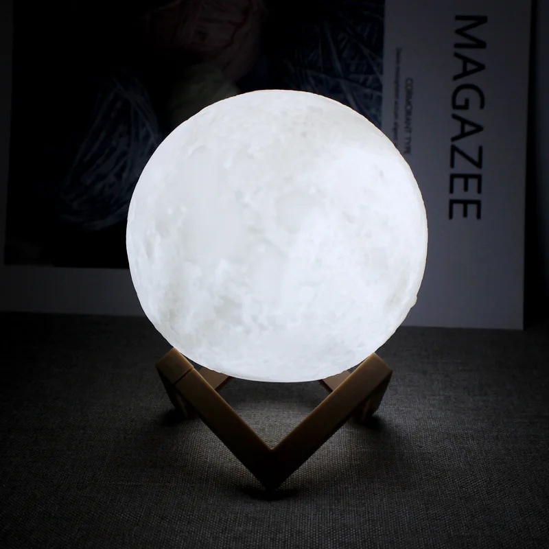 Good Quality Wholesale Night Light Moon Shaped Rechargeable Led Lights Bedroom Bookcase Creative Night Lights