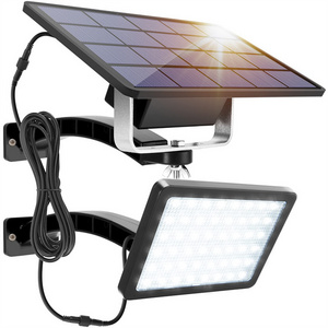 1000 Lumens 48 LED Solar Lights Outdoor Bright LED Solar Dusk to Dawn Light with 5500mAh Battery