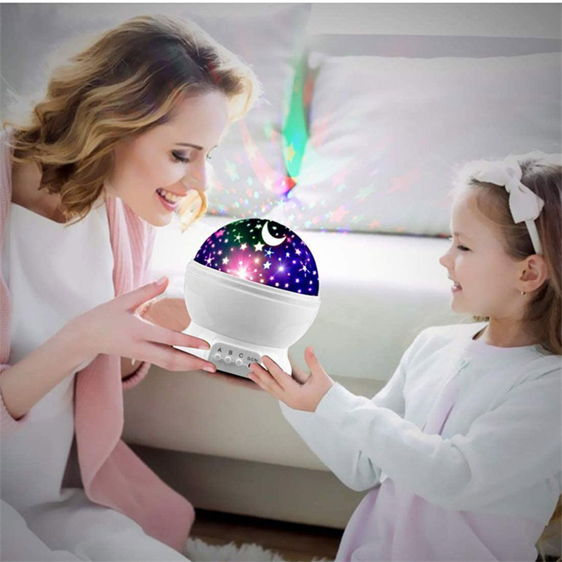 3D Popular Kid Room Decor RGB Ocean Night Dream Moon Star Lamp Master Starry Sky Projector Led Lamparas Light