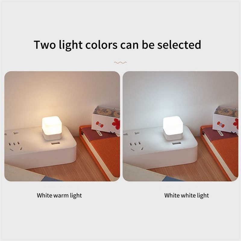 New USB Plug Lamp Mobile Power Charging USB Small Book Lamps LED Eye Protection Reading Light Small Square Light Night Light