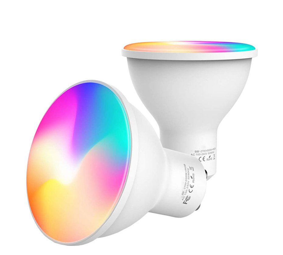 LED Bulb GU10 Spotlight RGB Dimmable 8W Smart Wifi or IR Remote Control RGB and White