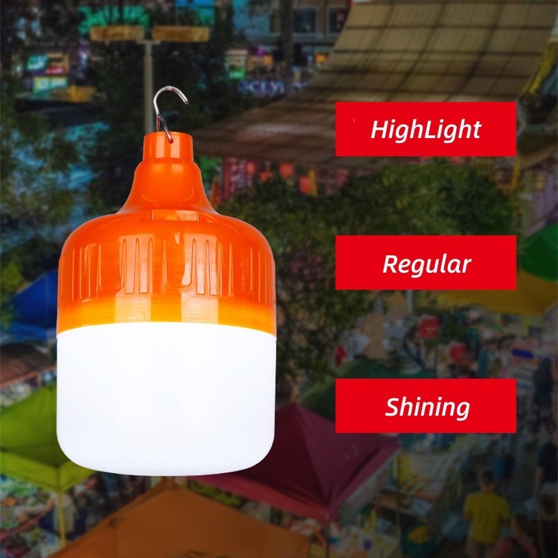 Outdoor Camping Led Lighting Bulb Rechargeable Night Market Light Charge Dimmable Lights