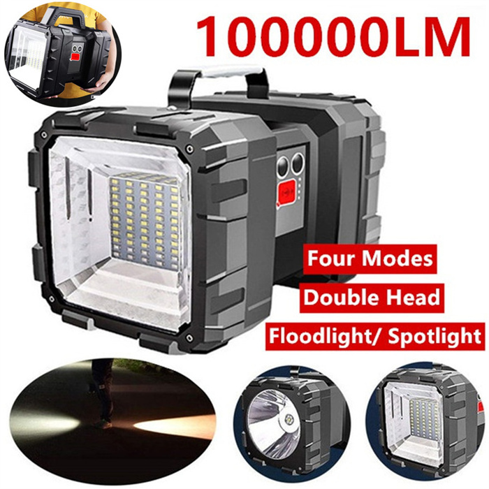 2000LM High Power Style LED USB Rechargeable Waterproof Double head handheld working light Torche xhp70 Flashlight