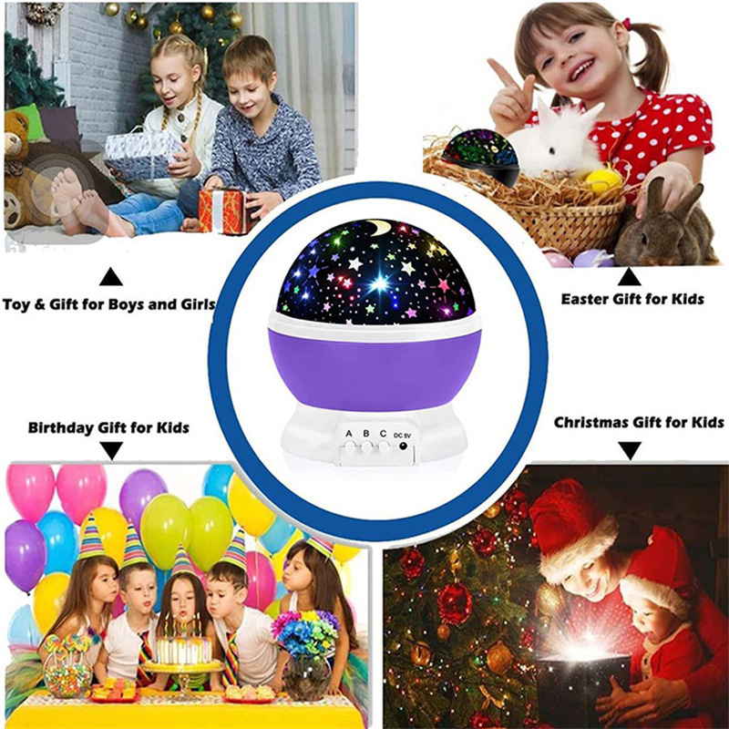 3D Popular Kid Room Decor RGB Ocean Night Dream Moon Star Lamp Master Starry Sky Projector Led Lamparas Light