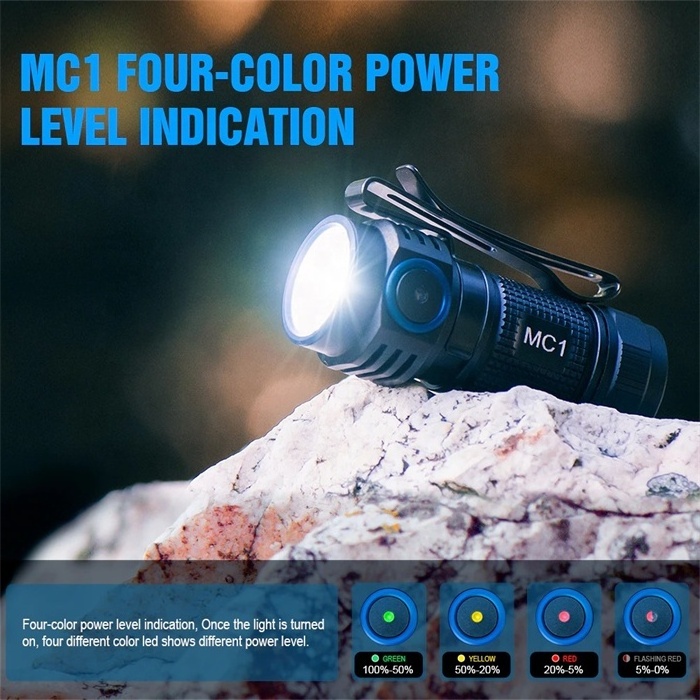 Trustfire MC1 USB Magnetic Rechargeable Compact EDC Hand Flashlight Magnetic Charging LED Torch Light Flashlight