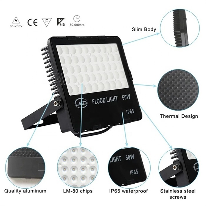 Waterproof IP65 High Quality Aluminum 200w Led Flood Light High Power Led Spotlight For Outdoor Yard Stadium