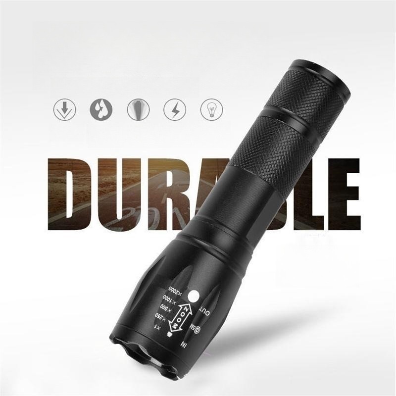 Flashlight Hand LED Flash torch light Tutdoor 1000 Lumen XML T6 Waterproof LED Zoomable Flashlight