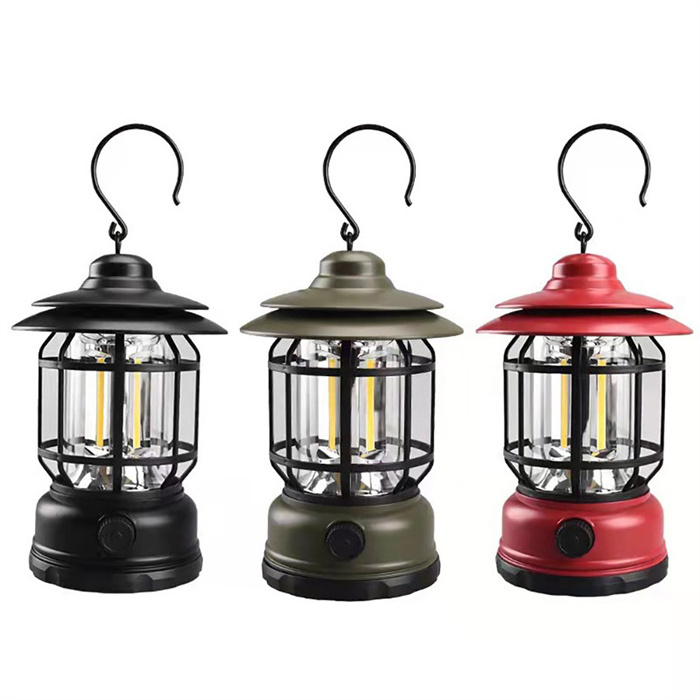 Outdoor COB Camping Lantern Retro Campsite Light Portable LED Emergency Lamp for Garden Yard Camping Lights