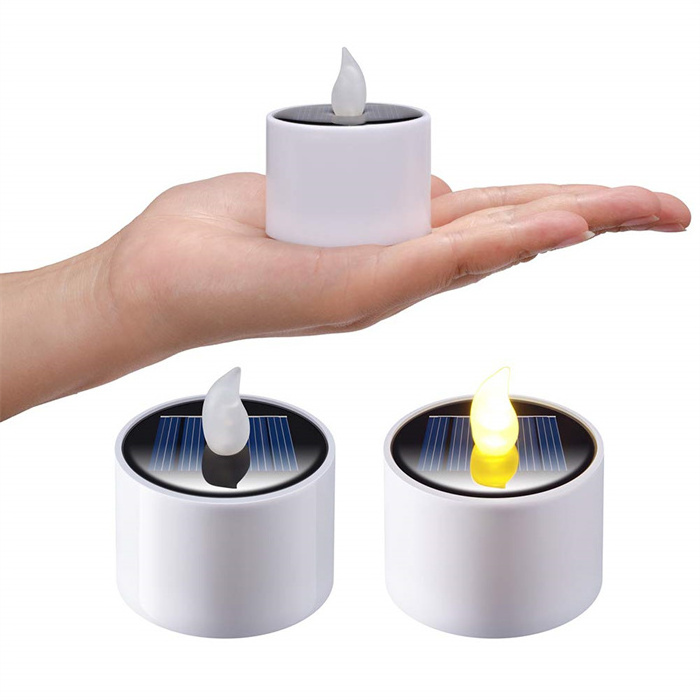 Flameless LED Candles Tea Lights Outdoor Garden Solar Candles Light Romantic Wedding Party Decor