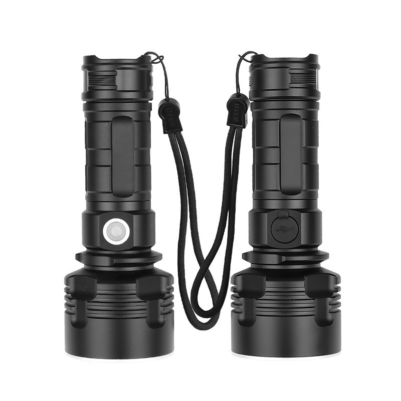 3 Modes High Brightness Led XHP70 Flashlight Bright Waterproof Tactical Flashlight USB Charging for Hiking Camping Emergencies