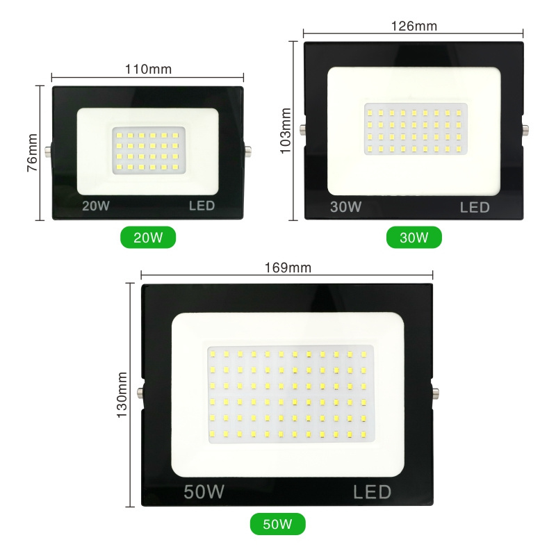 20W 30W 50W DC12V Led Flood Light Outdoor Floodlight Spotlight IP66 Waterproof Light Reflector Portable 12 Volt Led Lights