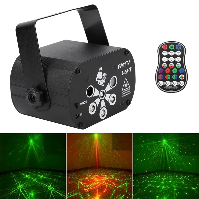 Disco Light Mini USB Charge Strobe Party Stage Lighting Effect Voice Control Laser Projector Lamp for Dance Floor Party Lights