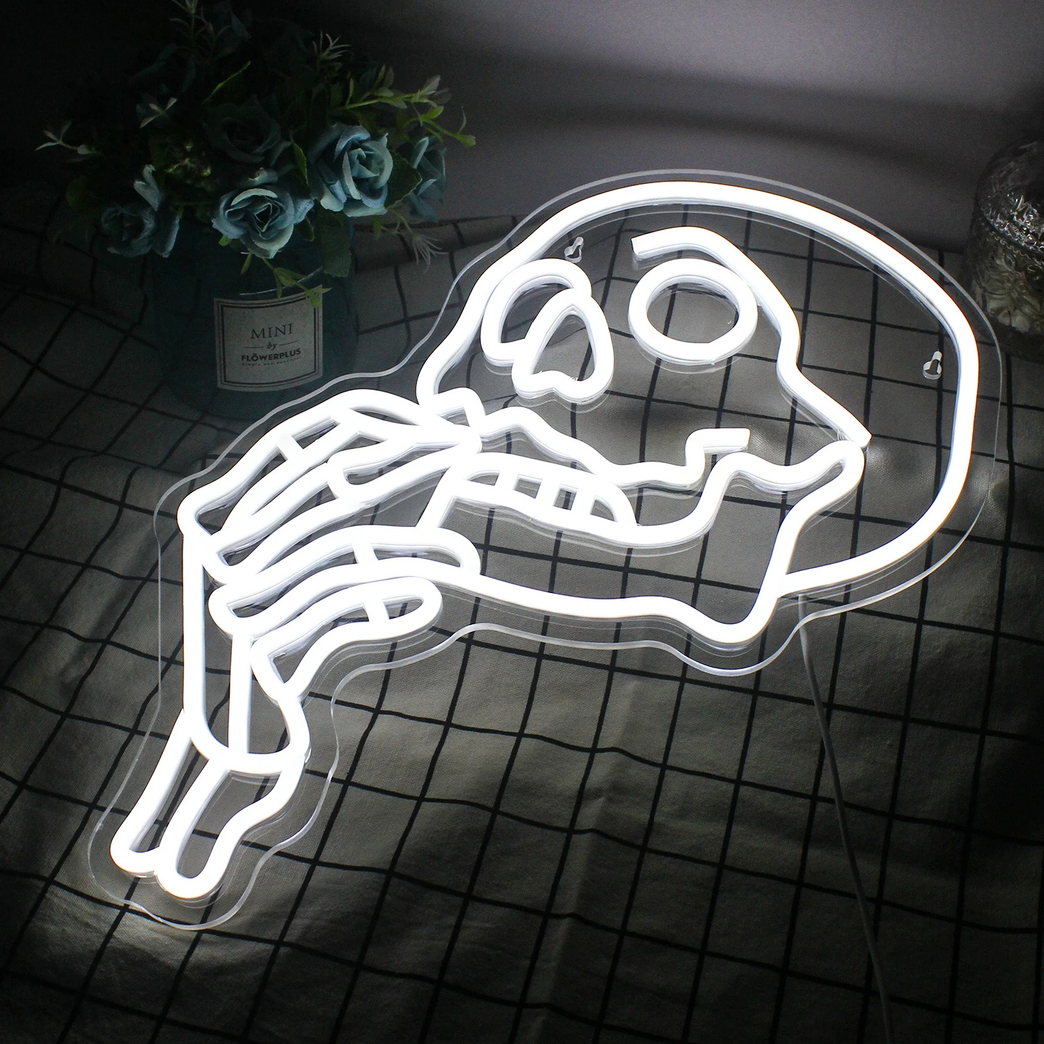 Skull Head Neon Sign Halloween Skeleton Skull LED Light Sign Neon Lights For Wall Decor Anime Skeleton Decor LED Lamp