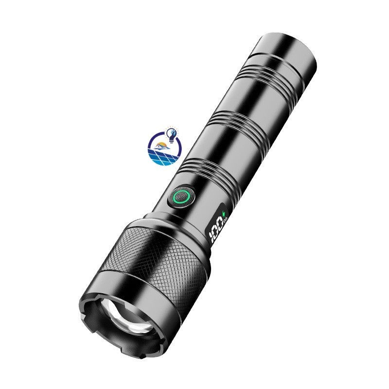 Rechargeable Flashlight High Lumens Torch 4 Modes Zoomable Waterproof Tactical Flashlight For Camping Walking Emergency