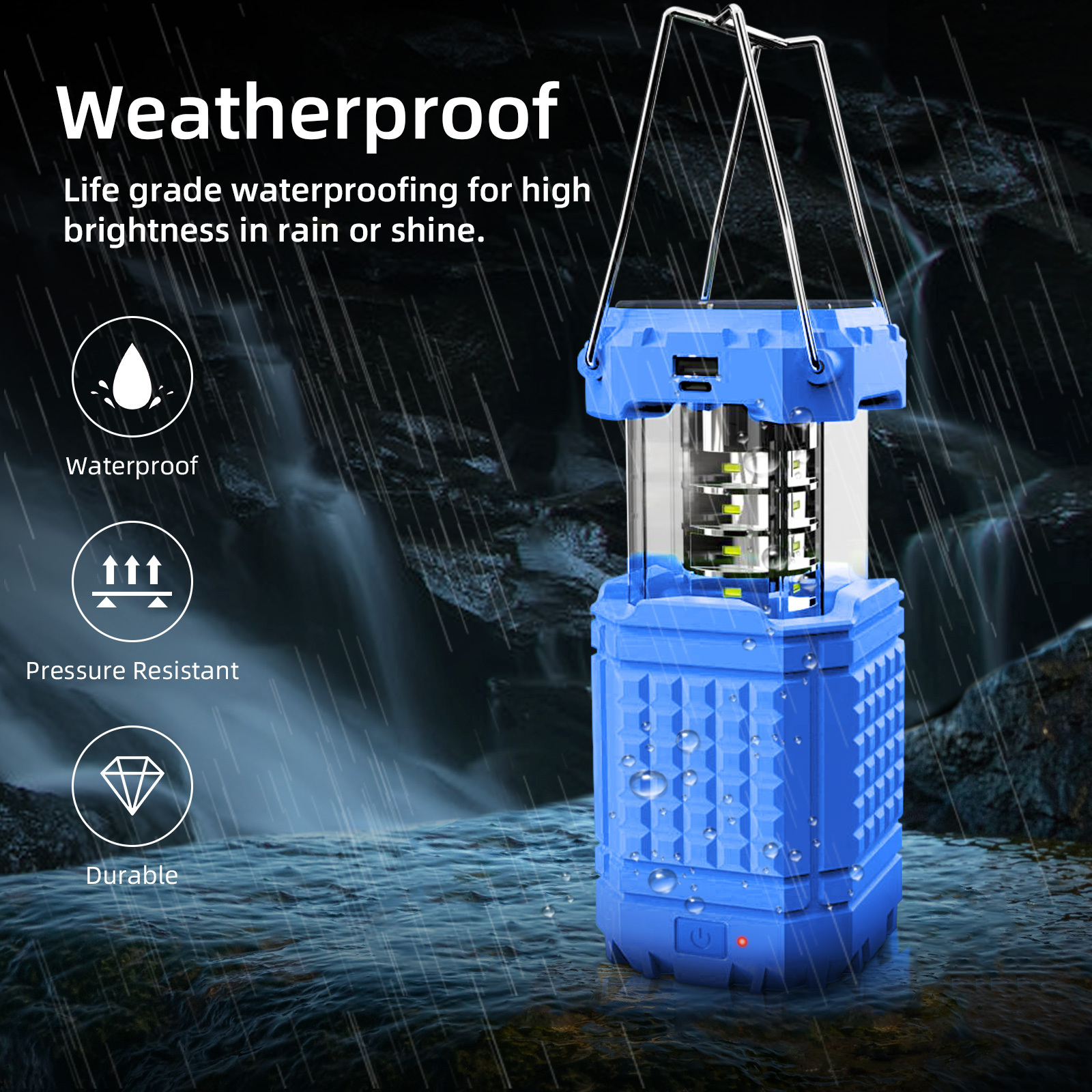 New Arrival 2023 Rechargeable Usb Charger 3000mah Powerbank Tent Lights Led Camping Lanterns Crank Hand Solar Lights