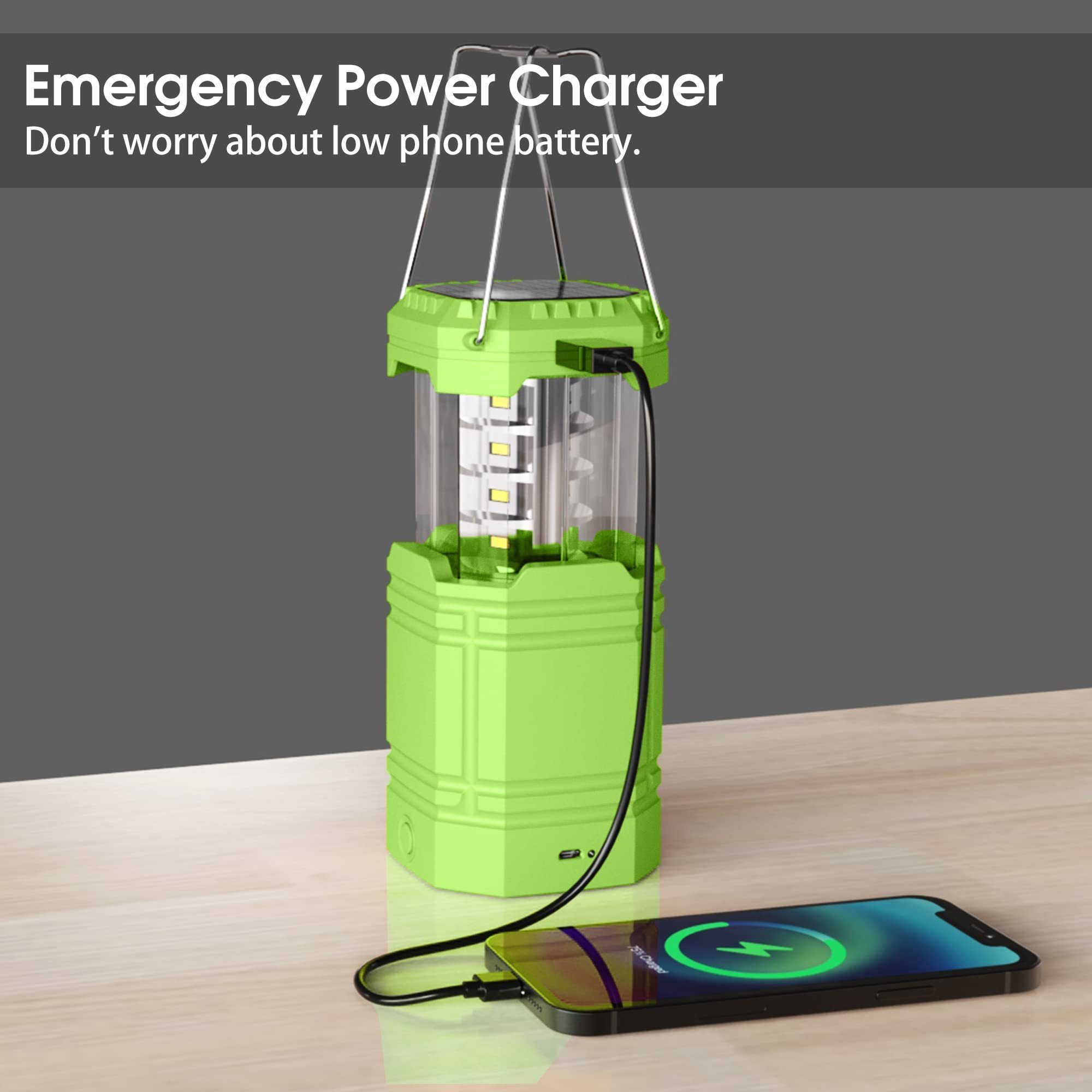 Portable Solar Hand Crank Flashlight Rechargeable Hanging Led Lantern Outdoor Emergency Survival Tent Lamp