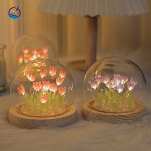 OEM Tulip Night Light Cute Bedroom Room Decor Floral Lamp Valentines Day Gift Lampara Tulipanes Girlfriend DIY Material Handmade