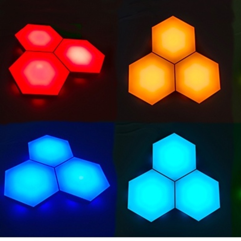 LYA Honeycomb Wall Lamp  DIY Hexagon  Quantum Modular Touch Sensitive Creative  RGB LED Hexagonal Light For Living Room