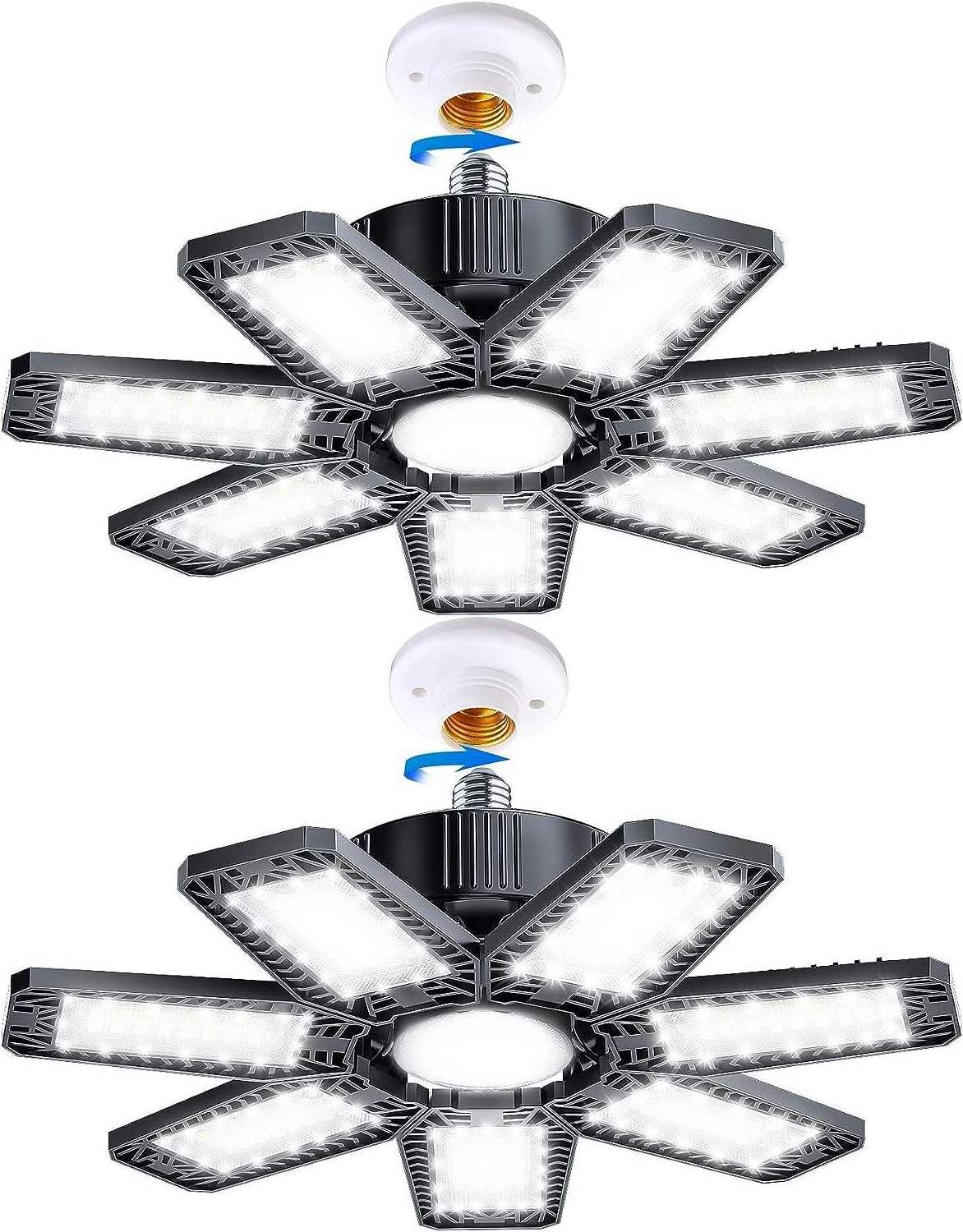 5 Panel Garage Light 1200LM Ceiling Light For Garage/Attic/ Basement/Home LED Mining Lamp