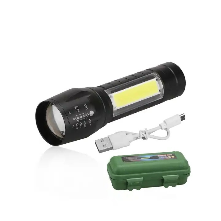 RTS Super Bright Zoom Pocket Small Powerful Flashlight Torch Light Linterna Tactical Metal Led Edc Mini Flashlight Rechargeable