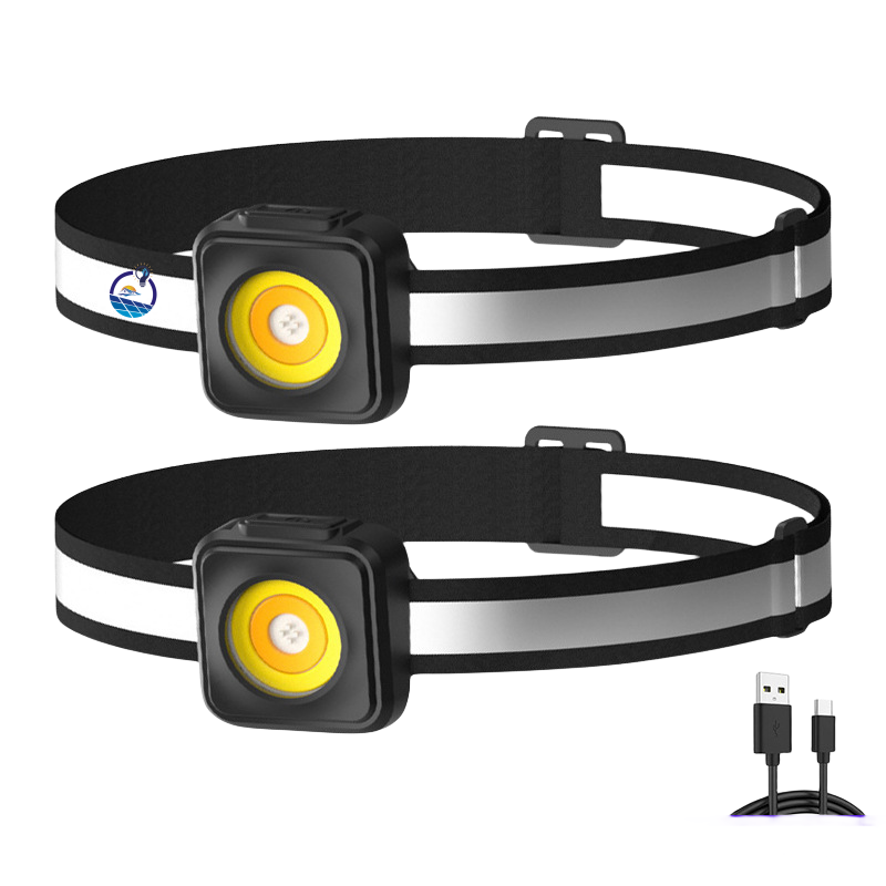 Head Light Silicone 230 Wide Beam LED Motion Sensor Cob Headlamp Flashlight USB Rechargeable Waterproof Camping head light