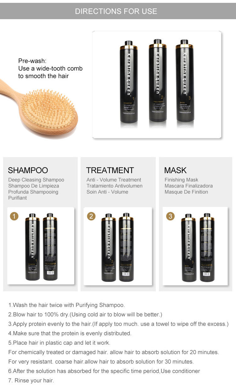 Professional Protein Smoothing brazilian nano keratin hair treatment kit keratin treatment for afro hair