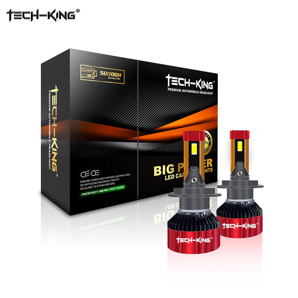 TECH-KING F60 Bright Led car head light Bulb H1 H4 H7 9005 9006 9012 Auto Lighting Systems 90W 12000LM CANBUS EMC headlamp bulb