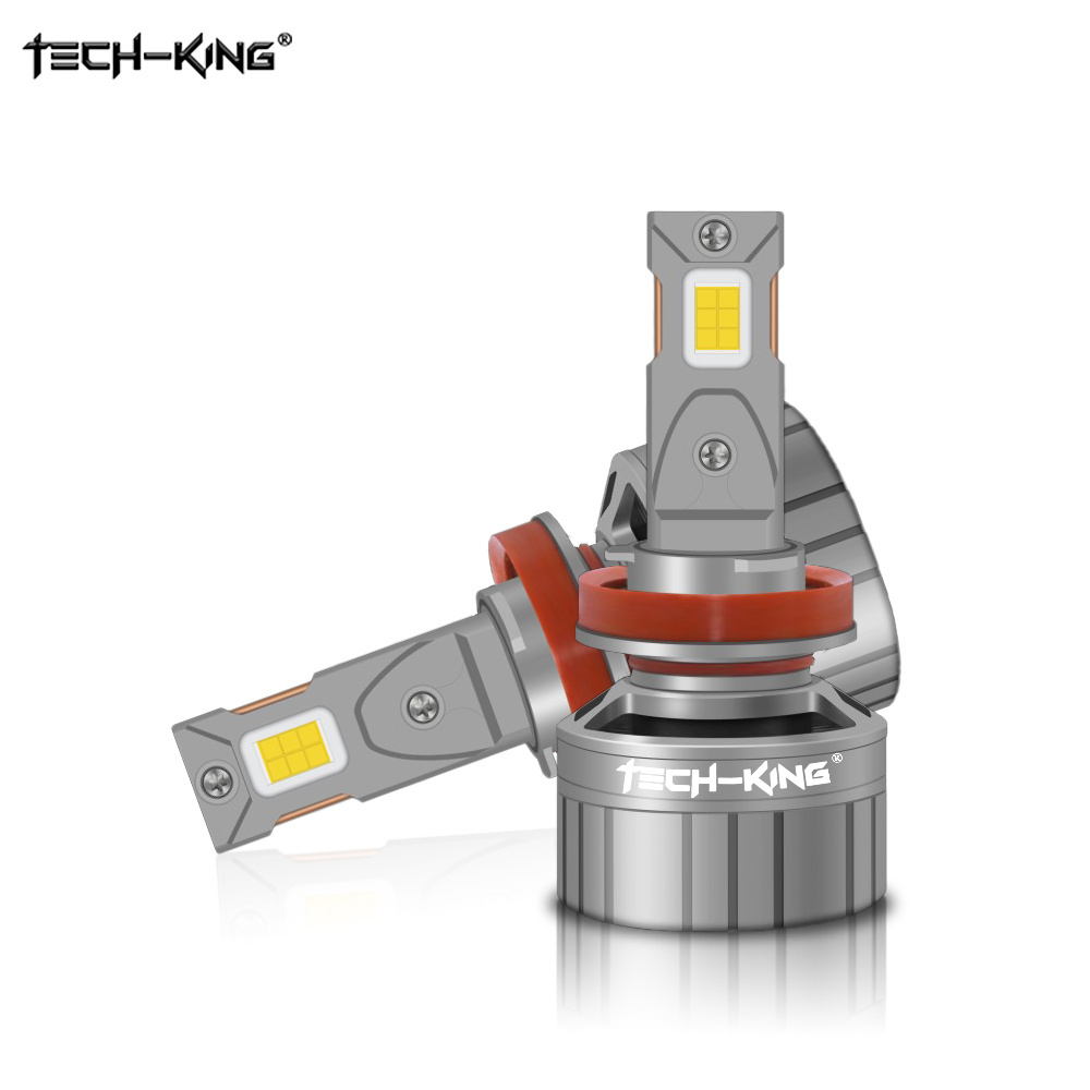 TECH KING Factory Price 200W 24000LM High brightness decoding Led Headlight car Bulb 360 H1 H7 H11 9005 9006 9012 Car Led Lights