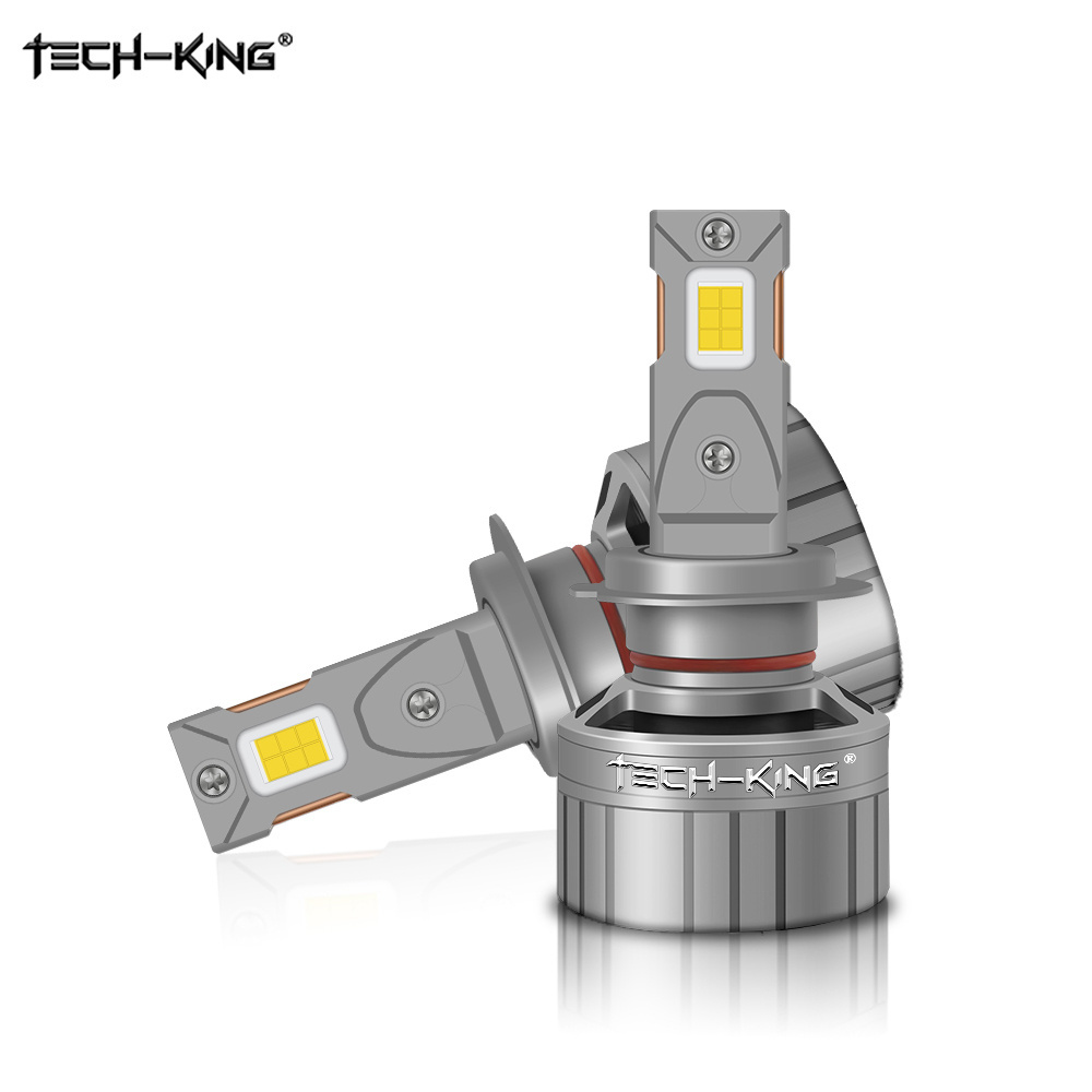 TECH KING Factory Price 200W 24000LM High brightness decoding Led Headlight car Bulb 360 H1 H7 H11 9005 9006 9012 Car Led Lights