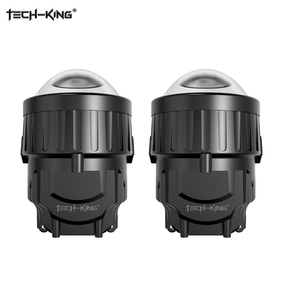 TECH-KING 3 inch 12V 45W/50W 6000K Car Bi LED Projector Lens Fog Light For Toyota Camry Corolla Prius Universal kit Fog lamp