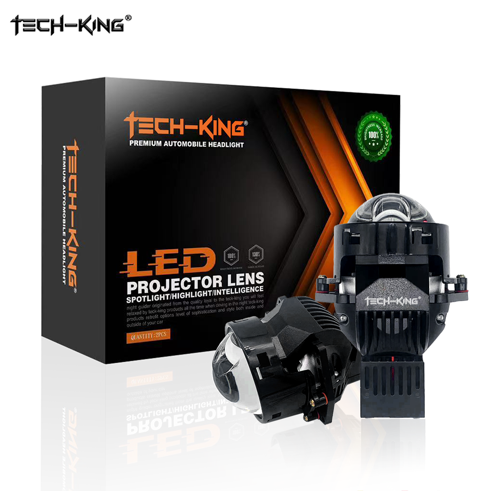 TECH-KING led laser projector lens Laser 3inch LED Headlight 100W low beam 150W hight beam High Power light output 6000K White