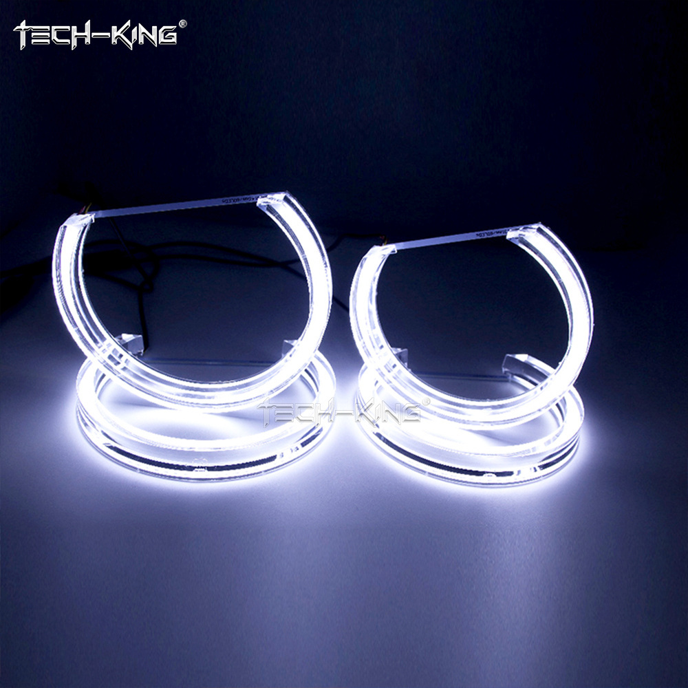 TECH-KING RGB crystal angel eyes for BMW E36/E38/E39/ E46 projector halo ring White Yellow RGBW Angel eye circle angel eyes ring